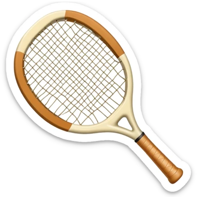 Cream raquetball and raquet sticker