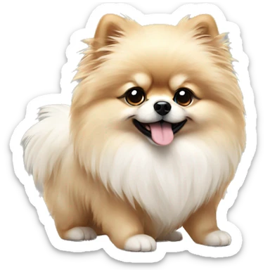 Marble fluffy Pomeranian sticker