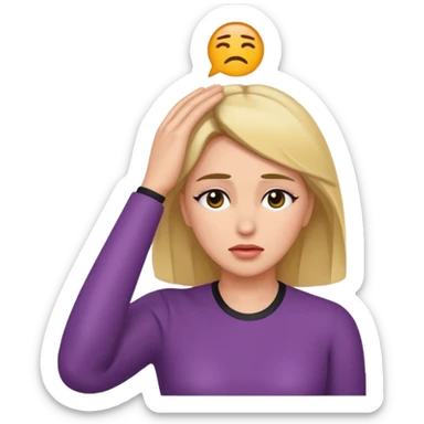 Actress dramatic faint backwards with hand on forehead sticker