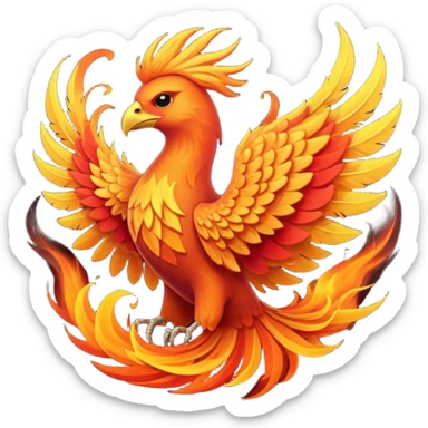 phoenix rising from the ashes sticker
