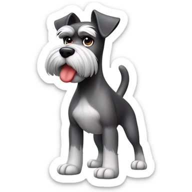 Schnauzer fighter  sticker