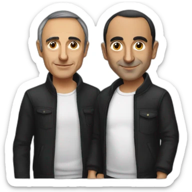 Eric Zemmour et son ami de couleur noir sticker