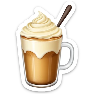 Café bonito con crema batida  sticker