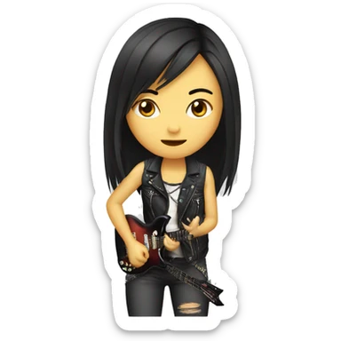 Rock girl Asian  sticker