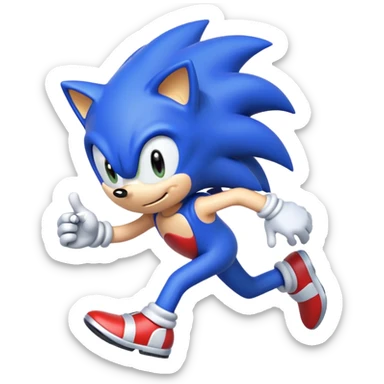 Sonic qui court  sticker