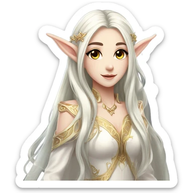 Pretty anime elf girl  sticker