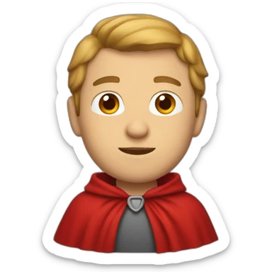 red cape man sticker