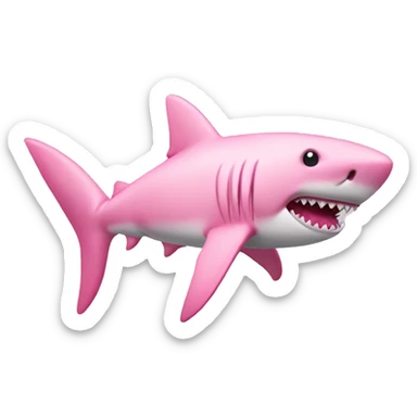 coquette shark pink bow light pink shark sticker