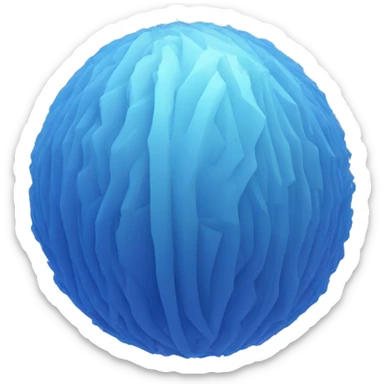 blue sphere emitting geometrical waves sticker
