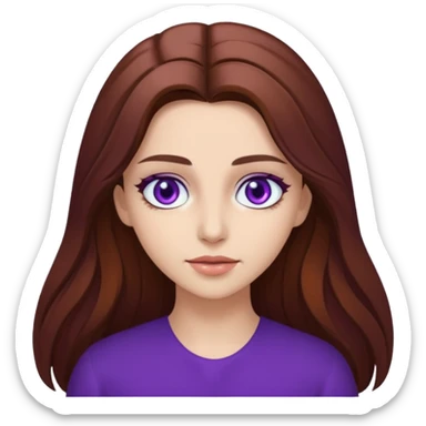 Hande Erçel as a character from game of thrones with purple eyes. sticker