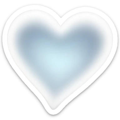 White heart with sparkles  sticker