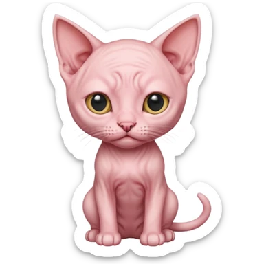Hairless kitten sticker