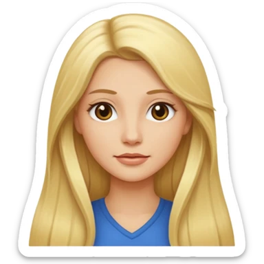 Woohooo blonde woman with long hair sticker