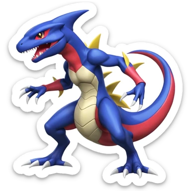 Inteleon-Greninja-Garchomp-dusin-fusion (full body) sticker