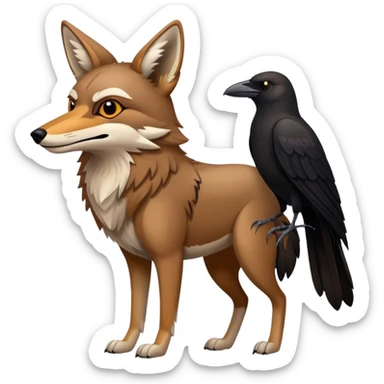  Coyote and Crow sticker
