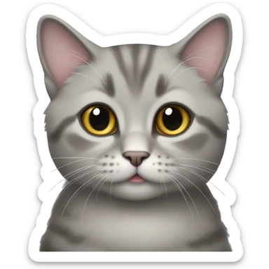 Gray munchkin cat sticker