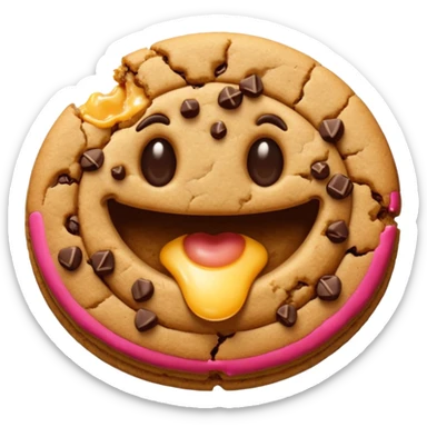 Cookie bite sticker