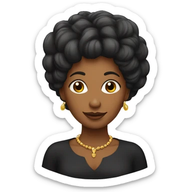 Maman reine avec cheveux noir sticker