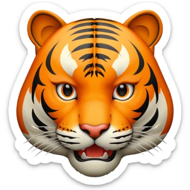 Very Dangerous tiger face sticker