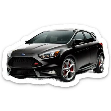 Black 2016 Ford Focus St sticker