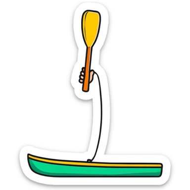 hand with paddle ready to hit sticker