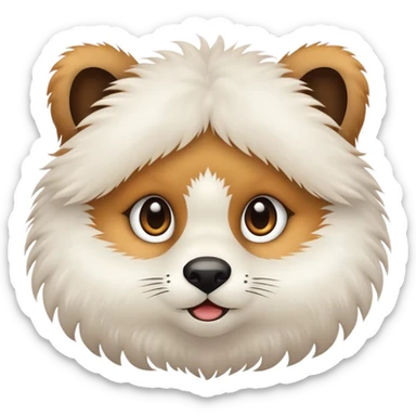 cute animal face sticker