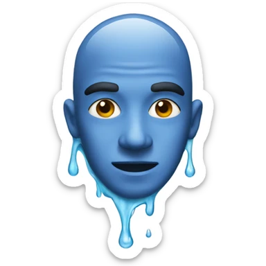 An Emoji which is fluid  sticker