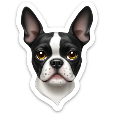 Cool Boston terrier asymetric sticker