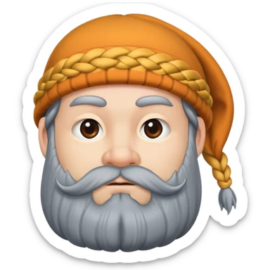 Dwarf with a beanie and beard sticker