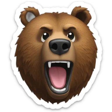 Grizzly bonk meme sticker