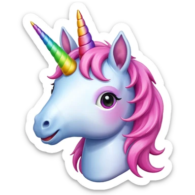 happy smiling unicorn sticker