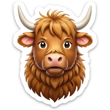 highland cow sticker