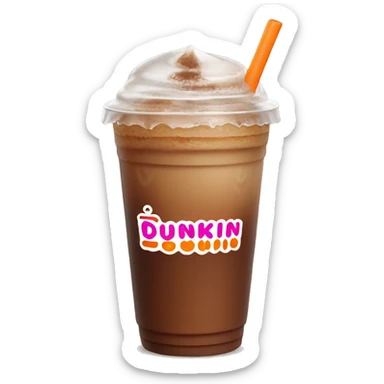 Dunkin iced coffee sticker