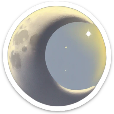 cresent moon sticker