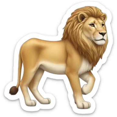 Un lion sur une gazelle sticker