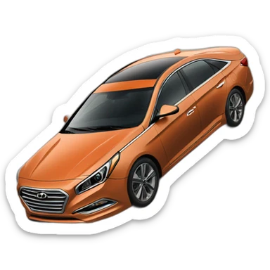 Vehículo hyundai sonata color naranja  sticker