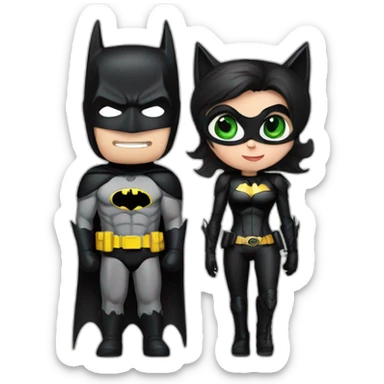 Batman and catwoman sticker