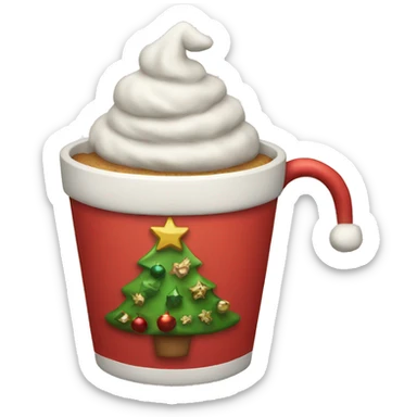 Christmas cup sticker