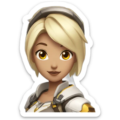 Mercy overwatch with wings sticker