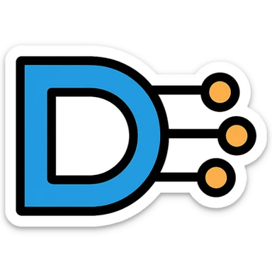 modern digit flow logo for an IT company, sleek and tech-inspired sticker