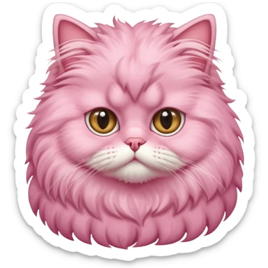pink cute persian cat sticker