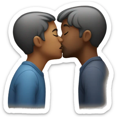 people passionately kissing sticker
