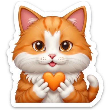 O pisica trimite pupici cu inimioare Sorinei sticker