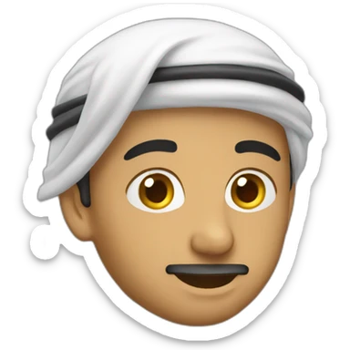 a arab guy using gold sticker