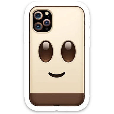 iPhone 15 Pro Color Cream and dark brown sticker