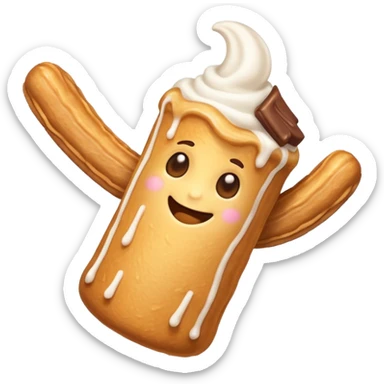 Now make, a Marshmellow churro emoji. Like, mixed together. sticker