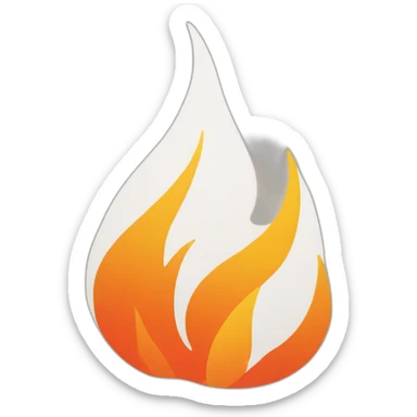 a minimalist simplistic abstract flame sticker