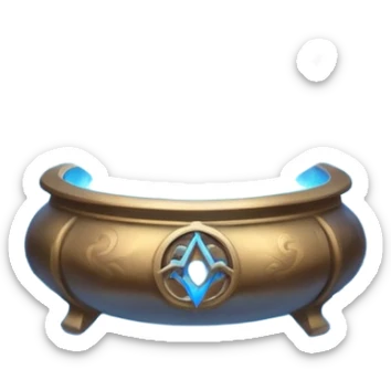 magical object blue magic mist swirl around with ancient symbol sticker