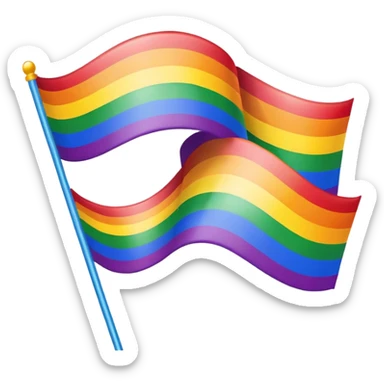 LGBTQ pride flag sticker