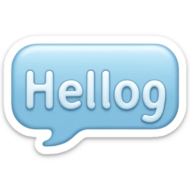 Light Blue “ hello January “ word  sticker